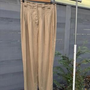 David Hollis Size 10 Petite 100% Rayon Light Beige Pants